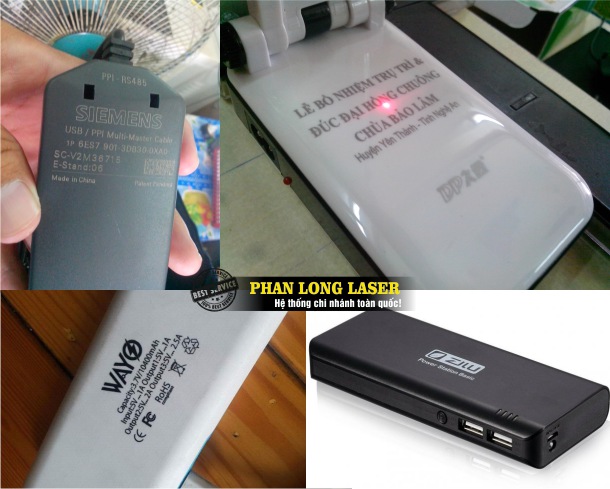 Khắc logo, khắc laser theo yêu cầu lên Pin sạc điện thoại lấy liền lấy ngay giá rẻ